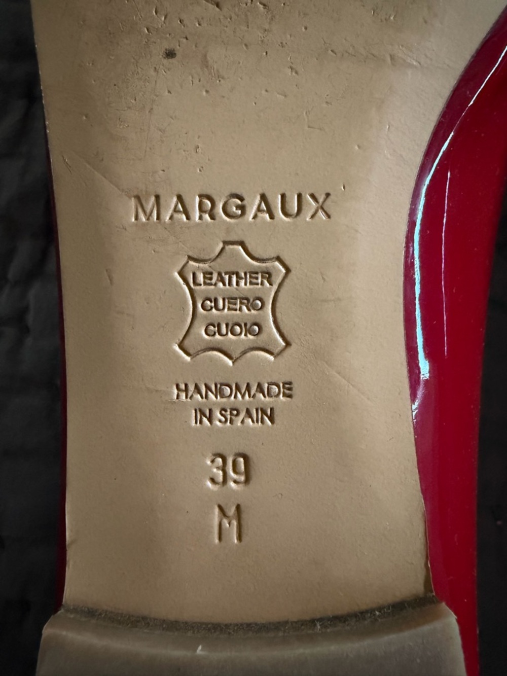 Margaux Patent Ballet Flats in Bright Red with Bow - Picture 6 of 6